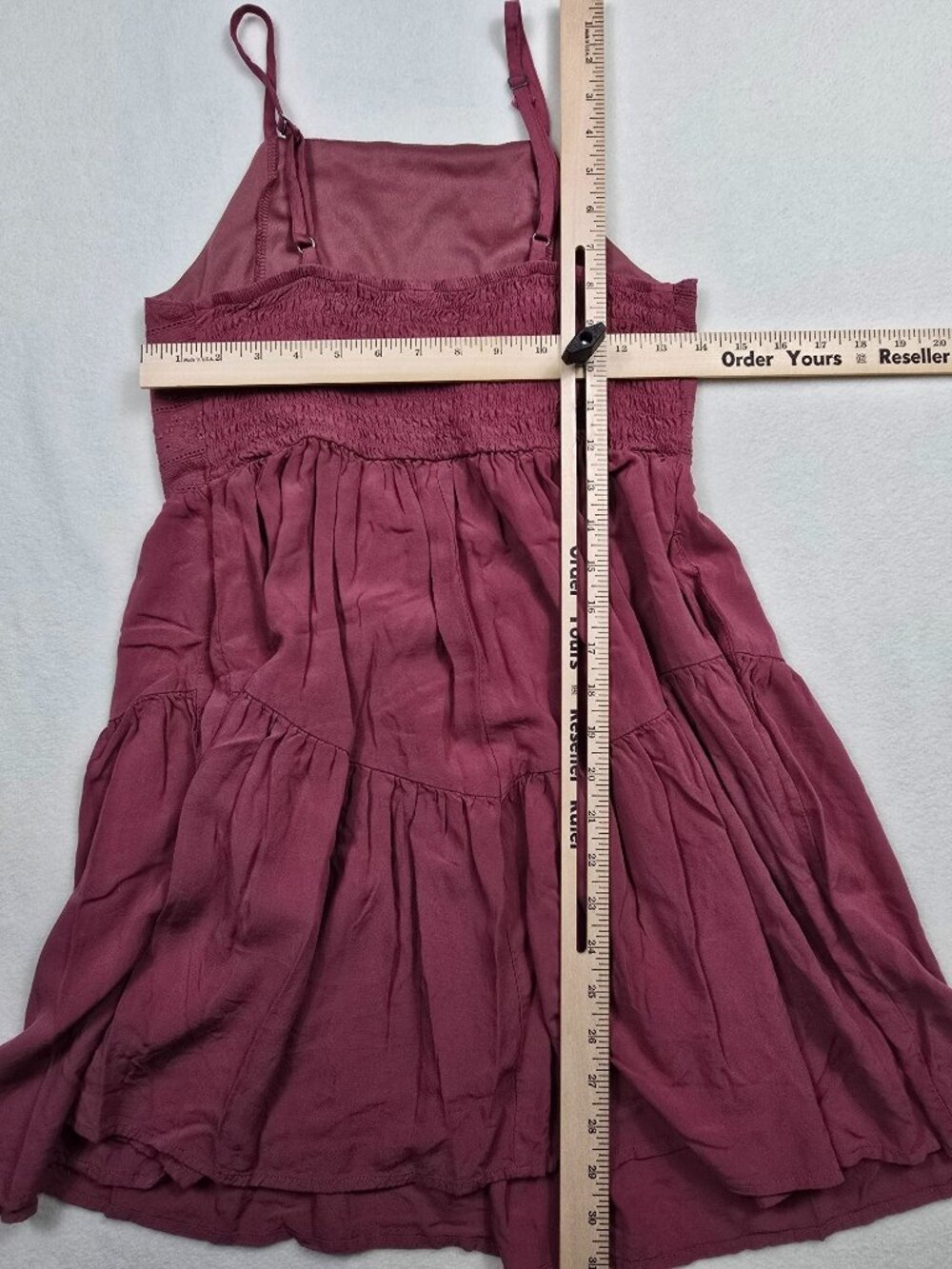 Wild Fable Womens Burgundy Sleeveless Tiered Sun Dress Medium - Picture 5 of 5